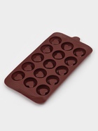 Форма для конфет и шоколада Доляна «Сердце», силикон, 23.2×12×1 см, 15 ячеек (d=3.3 см), коричневая - Фото 4
