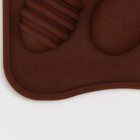 Форма для кондитерских украшений Доляна «Пасхальные яйца», силикон, 22×10,5 см, 15 ячеек (3,2×2,5 см), цвет коричневый - Фото 7