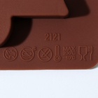 Форма для шоколада Доляна «Ноты», силикон, 19.5×12×1 см, 15 ячеек (4.2×2.2 см), коричневый  (артикул 2854630)  большой выбор товаров оптом и в розницу по низким ценам с доставкой