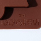 Форма для шоколада Доляна «Ноты», силикон, 19.5×12×1 см, 15 ячеек (4.2×2.2 см), коричневый - Фото 13