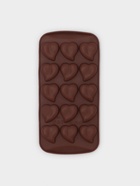 Форма для конфет и шоколада Доляна «Сердца», силикон, 21.5×10.5×1.8 см, 15 ячеек (3×3 см), коричневая - Фото 2