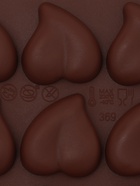 Форма для конфет и шоколада Доляна «Сердца», силикон, 21.5×10.5×1.8 см, 15 ячеек (3×3 см), коричневая - Фото 6