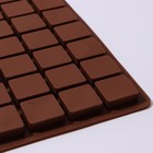 Форма для шоколада Доляна «Кубики», 36×29,5×1,2 см, 80 ячеек (2,8×2,8×1,2 см), цвет шоколадный - Фото 2