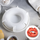 Форма силиконовая для муссовых десертов и выпечки Доляна «Пончик», 17,3×4,3 см, цвет белый - Фото 1