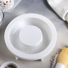 Форма силиконовая для муссовых десертов и выпечки Доляна «Пончик», 17,3×4,3 см, цвет белый - Фото 2