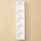 Форма для муссовых десертов и выпечки KONFINETTA «Круг», 39×8×4.7 см, 5 ячеек d=7.2 см, силикон, белая - Фото 3