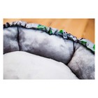 Лежанка-трансформер "Грин Грэй" меховая круглая, оксфорд/велсофт/синтепух, d= 90 см - Фото 5