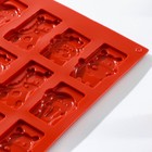 Форма силиконовая для украшений Доляна «Животные», 30×17,5×0,5 см, 16 ячеек, цвет коричневый - фото 24514339