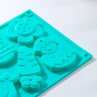 Форма для шоколада Доляна «Пасхальный набор», силикон, 30×17×1 см, 8 ячеек (7.7×6 см), МИКС - Фото 3