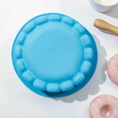 Форма силиконовая для выпечки Доляна «Сокровище», 19,5×6 см (внутренний диаметр 17 см), цвет МИКС