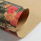 Бумага упаковочная крафт "Розовый фламинго", 70 х 100 см - Фото 3