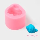 Молд для заливки 3D «Ракушка», силикон, 8.5×6×4.1 см, розовый - Фото 1