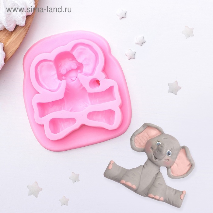 Молд «Слон», 9×10,5 см - Фото 1
