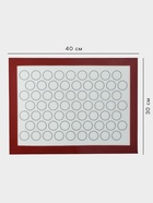 Коврик для выпечки армированный Доляна «Макарунс», силикон, 40×30 см - Фото 2