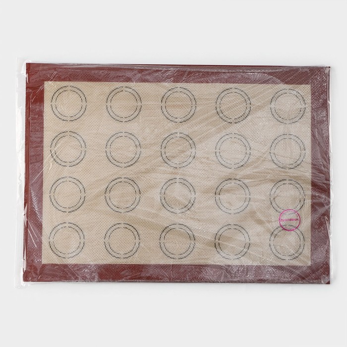 Армированный коврик Доляна «Макарон», силикон, 42×29,5 см, цвет бежевый - фото 1918769922