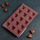Форма силиконовая для украшений Доляна «Шоколадные конфеты. Пирамидки», 29×15,6 см, 15 ячеек, цвет МИКС - Фото 5