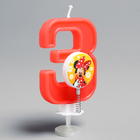 Свеча в торт цифра Дисней "3", Минни Маус - Фото 3