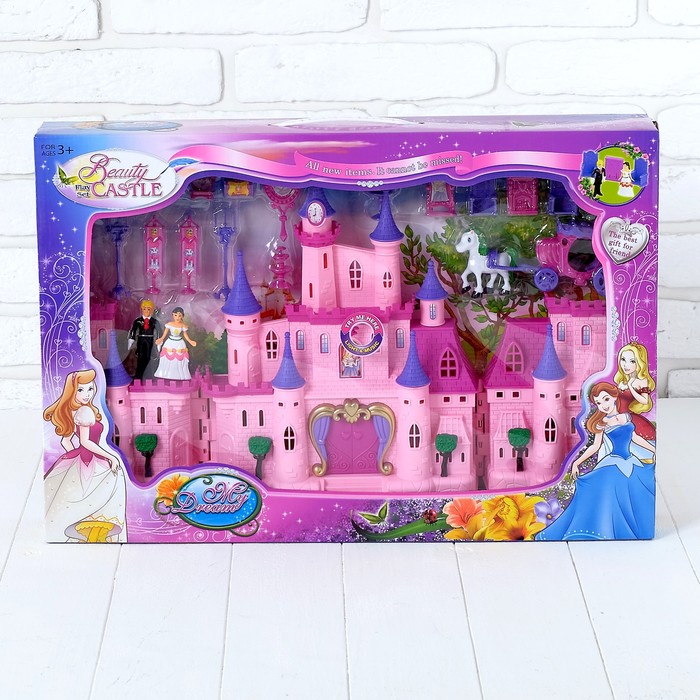 Кукольный замок с фигурками и аксессуарами, свет, звук - Фото 1