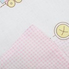 Пододеяльник детский 125*120, зайка-мишка-розовый, бязь, хл100% - Фото 3