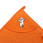 Полотенце с уголком и рукавицей, размер 90х90, цвет оранжевый, махра, хл100% - Фото 2