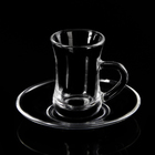 Сервиз чайный из стекла "Изгиб", 12 предметов: 6 чашек 60 мл. 6 блюдец 12,5 см - Фото 2