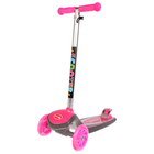 Самокат стальной ZH-1, колеса PU d=110 мм, ABEC 7, свет, цвет серый/розовый - Фото 1