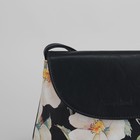 Сумка женская, отдел на молнии, наружный карман, длинный ремень, цвет чёрный/бежевый - Фото 4