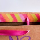 Пакет подарочный крафтовый горизонтальный, упаковка, «Подарки!», L 31 х 40 х 9 см - Фото 3