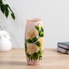 Ваза «Роза №3», 1 л, d=7 см, 10×23 см, роспись на крашеном стекле - Фото 1