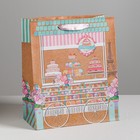 Пакет крафтовый вертикальный «Сладкого счастья!», ML 23 × 27 × 11,5 см - Фото 1