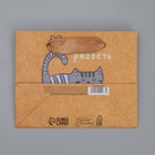 Пакет подарочный крафтовый горизонтальный, упаковка, «Несу радость», S 15 х 12 х 5,5 см 2942163