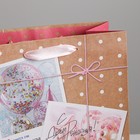 Пакет крафтовый вертикальный «С Днём Рождения», ML 23 × 27 × 11,5 см - Фото 3