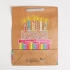 Пакет крафтовый вертикальный «Торт», S 15 × 12 × 5,5 см - Фото 4