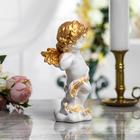 Сувенир-статуэтка "Амур", бело-золотой, гипс, 22 см - Фото 2