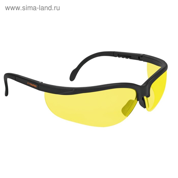 Защитные очки TRUPER LEDE-SA, поликарбонат, УФ защита, защита от царапин, янтарь - Фото 1