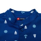 Рубашка для мальчика, рост 104 (56) см, цвет тёмно-синий, принт Кораблики CK 6T080 - Фото 3