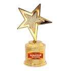 Кубок наградная фигура: звезда литая «Золотой человек» золото, пластик, 16,5 х 6,3 см. - фото 3740350
