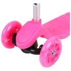 Самокат GRAFFITI, стальной, колёса световые PU 120/100 мм, цвет розовый - фото 8380007