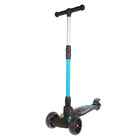 Самокат стальной FY-D2B, колёса PU d=130 мм, ABEC 7, свет, цвет синий - Фото 2
