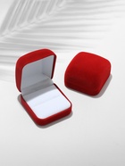 Футляр под кольцо, серьги «Классический», бархатный, 5×5.5 см, красный - Фото 9