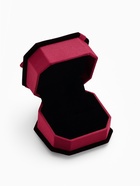 Футляр под кольцо, серьги «Подарок», 6.5×5.5 см, вставка чёрная, бордовый - фото 54685589