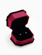 Футляр под кольцо, серьги «Подарок», 6.5×5.5 см, вставка чёрная, бордовый - фото 54685590
