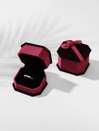 Футляр под кольцо, серьги «Подарок», 6.5×5.5 см, вставка чёрная, бордовый - фото 57905621