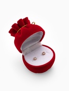 Футляр под серьги/кольцо "Мешочек подарочный" 5,5*5*6,7см, цвет красный - фото 14995150