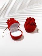 Футляр под серьги, кольцо «Мешочек подарочный», бархатный, 5.5×4.6 см, красный - Фото 8