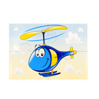 Пазлы магнитные А6 «Синий вертолет» - Фото 1