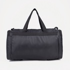 Сумка спортивная мужская на молнии, 3 наружных кармана, средний размер, цвет чёрный - Фото 3