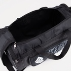 Сумка спортивная мужская на молнии, 3 наружных кармана, средний размер, цвет чёрный - Фото 4