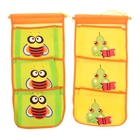 Карман настенный для хранения «Веселые картинки», 3 отделения, цвет МИКС - Фото 2