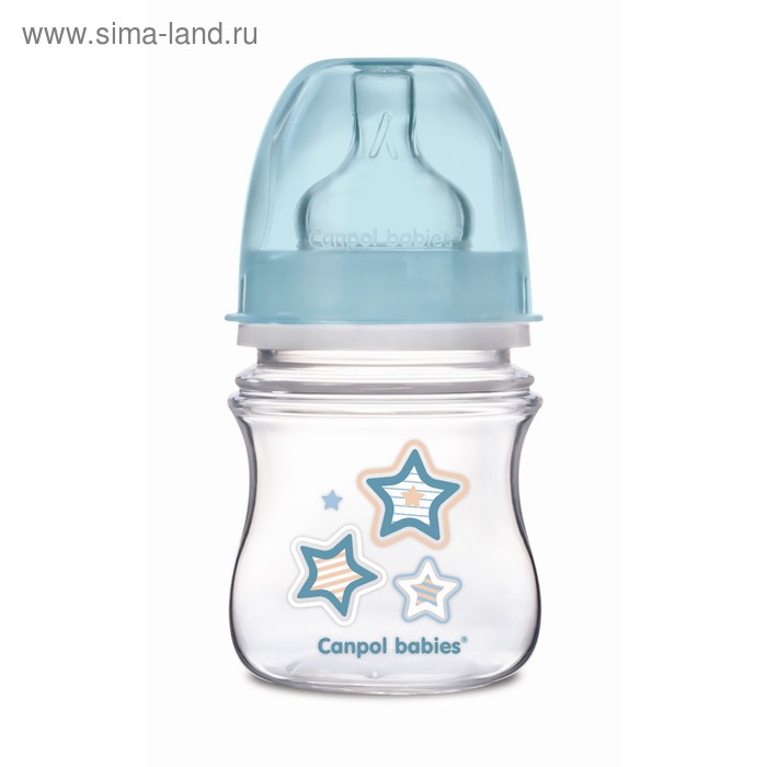 Бутылочка для кормления PP EasyStart с широким горлышком антиколиковая, 120 мл, возраст 0+, цвет МИКС - Фото 1